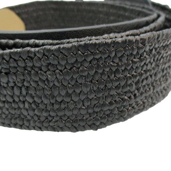 Chico's Woven Belt Black Women's Size L Neutral Casual 1.4" wide Non Leather $69 - Picture 4 of 6